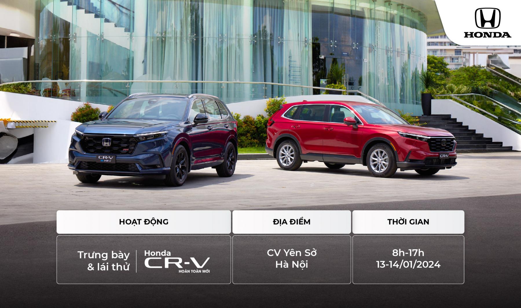 TRƯNG BÀY & TRẢI NGHIỆM Honda CR-V HOÀN TOÀN MỚI TẠI TRIỂN LÃM XE ĐIỆN HÓA - TỔ CHỨC BỞI VnExpress